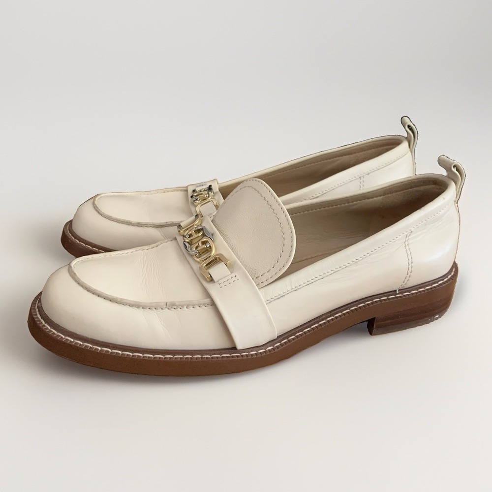 Sam Edelman Christy Loafers Cream  Leather Size 8